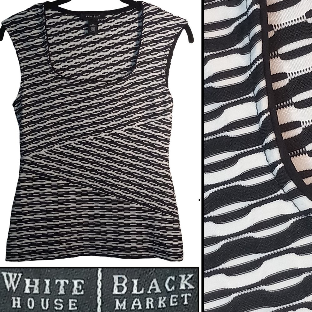 Stretchy Linear Geometric Patterned Top - image 1